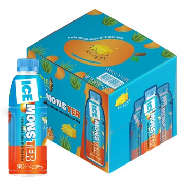 【現貨】ICE MONSTER 愛文芒果蘆薈飲 500毫升 X 12入