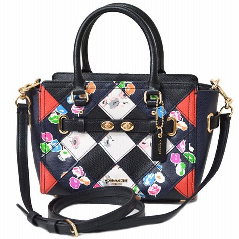 コーチ バッグ COACH ブレーカー レザー フローラル 花柄 パッチ
