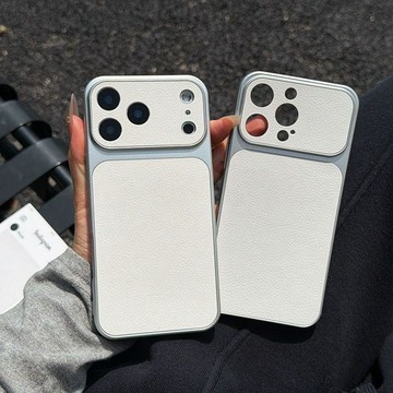 適用蘋果17手機殼 皮質荔枝紋 iPhone15/16/17promax手機保護殼 i17i16i15全包防摔保護殼