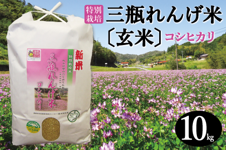 〈玄米〉特別栽培 三瓶れんげ米コシヒカリ 10kg