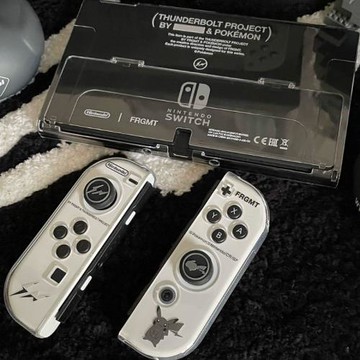 SWITCH OLED保護殼透明NS續航保護殼可插底座殼 透明藤原浩