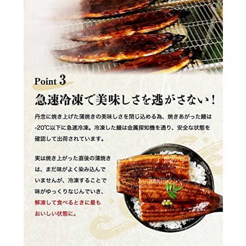 食の達人 国産 無投薬うなぎ 2尾 紫色 藤色 風呂敷包み たれ山椒４P付き 特大 約180g×2本