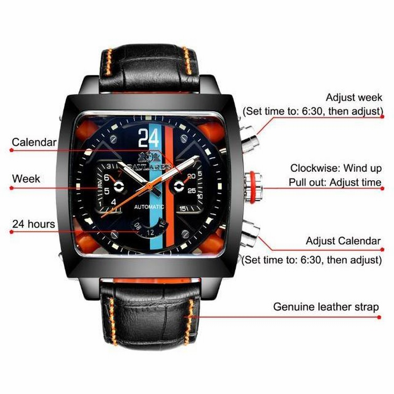 PAULAREIS TAG HEUER モナコ オマージュ 自動巻き スクエア型