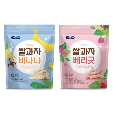 【BEBECOOK】嬰幼兒米棒 12M+(綜合莓果/香蕉) 25g/包 | 韓國
