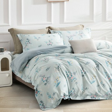 Miile美麗棉系列-欣香花語 / 美國棉四件式兩用被床包枕套組