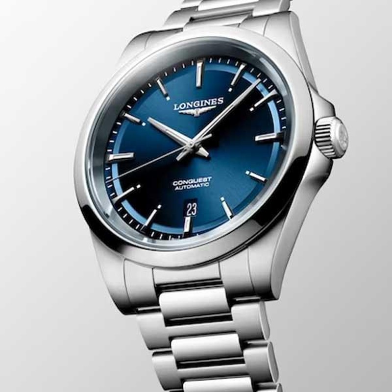 Longines ロンジン スイス製 ロンジン「コンクエスト」自動巻き ブルー 