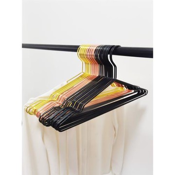 黑色金屬晾衣架北歐簡約風室內家用衣服掛防滑成人衣帽間無痕衣撐