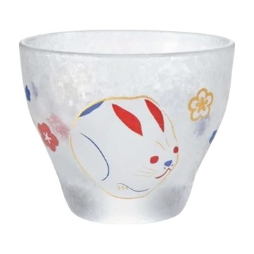 津輕 清酒杯 兔 7 x 5.7cm 90ml  透明  1個