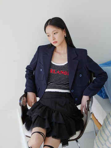 Button Point Single-Button Short Blazer (ER2WJ362)