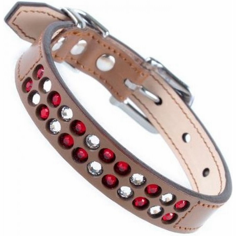 Sakura Dogware ヌメ革 スワロフスキーエレメンツラインストーン Ss首輪 小型犬 超小型犬 猫用 首周り18 5 28 5cm A1022 通販 Lineポイント最大0 5 Get Lineショッピング