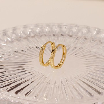 秋新款精緻簡約 純銀素圈女耳環耳扣 閨蜜禮物 媽媽禮物 聖誕禮物