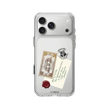 iPhone 17 Pro Max Clear Case（相機按鈕） 透明 - 哈利波特 Harry Potter - 入學信封和車票