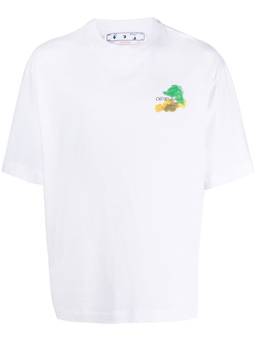 Off White `Brush Arrow Over Skate` T-Shirt