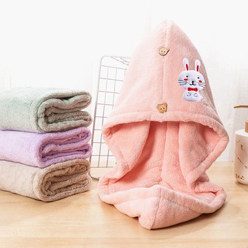 新款加厚滌錦雙層珊瑚絨干發帽女超強吸水速干擦頭發包頭毛巾成人