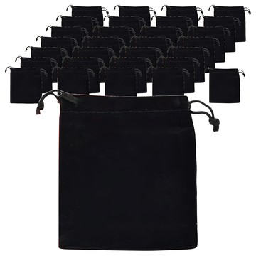 葉子小舖 絨布束口袋 11 x 16cm 黑色 飾品收納袋 糖果袋 禮品袋