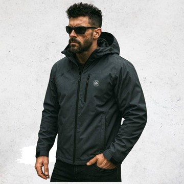 【億子洪】防水防風登山外套  一般款-灰XL【1899】