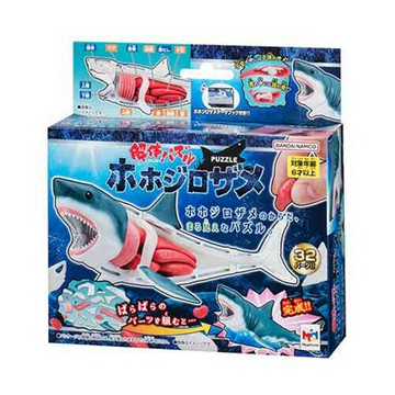 MegaHouse 桌遊 自然科學系列 大白鯊 鯊魚趣味拼圖 【鯊玩具】