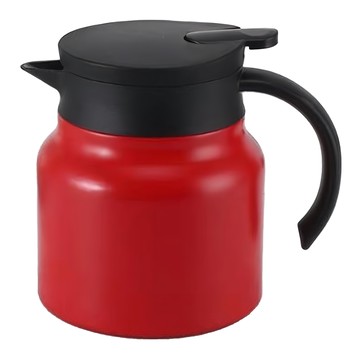 不鏽鋼保溫悶茶壺 紅色 800ml  1個