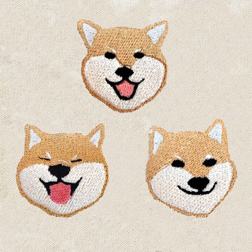 【加購刺繡】柴犬三連拍 | 公版電繡圖案