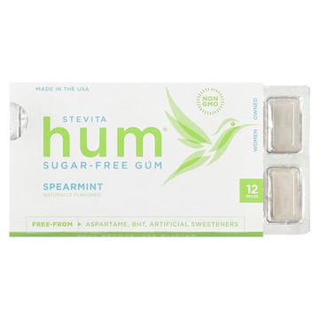 Stevita Naturals, Hum®，無糖口香糖，薄荷味，12 片