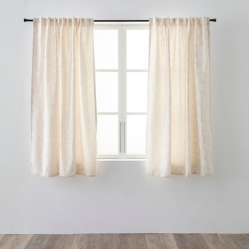 HOLA 和樂家居 幾何緹花半腰窗簾 2.5kg  270 x 165 x 4cm  彌月咖