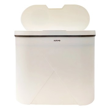 Kinyo 智慧香氛感應垃圾桶 附垃圾桶壓圈 + 充電線 EGC-1255  345 x 160 x 310mm  白色  1個