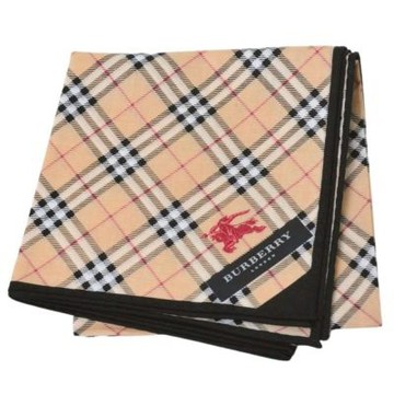 BURBERRY 經典斜格紋戰馬刺繡LOGO帕領巾(駝色/49CM)