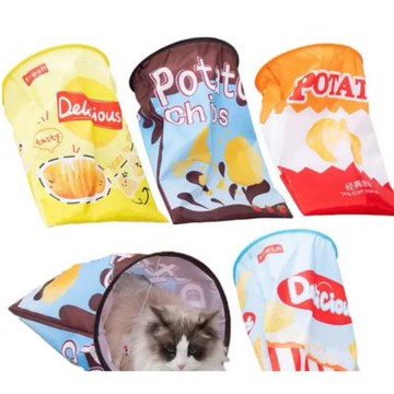 【寵愛毛宅】貓咪鑽袋子玩具 貓咪玩具 貓咪躲貓貓玩具 折疊響紙貓隧道貓玩具 自嗨解悶