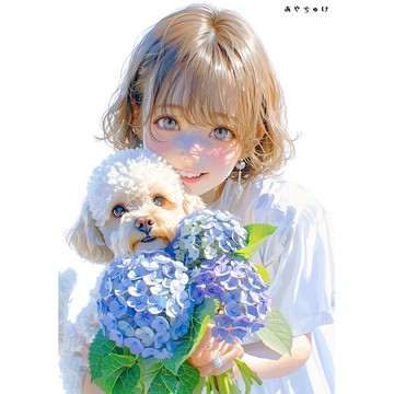 【4 月新品 3】07-120-0049 人物貼紙 春日少女與動物