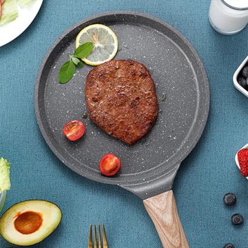 麥飯石牛排煎餅果子煎蛋神器小煎鍋千層盤不粘不沾平底鍋