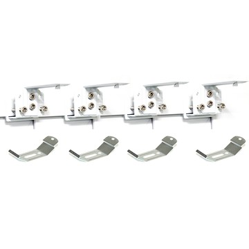 Winshop 免鑽孔白色4件組 + 木百葉窗配件組  1套  白色