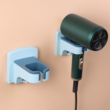 免打孔吹風機置物架家用衛生間臥室墻上壁掛電吹風筒塑料收納掛架