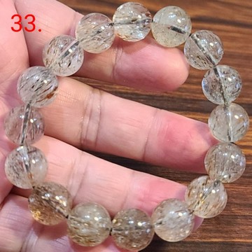 黑金超 黑金超七水晶 手鍊 手環 手珠 共生礦 12mm 天然❤水晶玉石特賣#R015-33