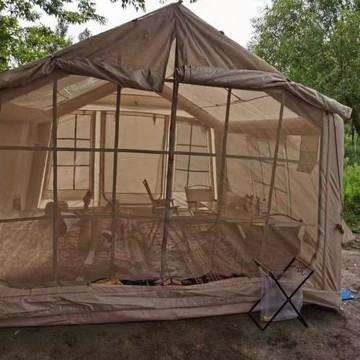 7.5平米充氣帳篷戶外露營過夜防雨加厚野營大型房一室廳野外小屋