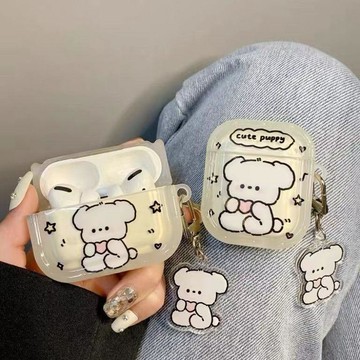 ins可爱卡通小狗适用airpods pro苹果蓝牙无线耳机套2代3代保护壳 生日禮物🎁防摔殼 台灣出貨🚚