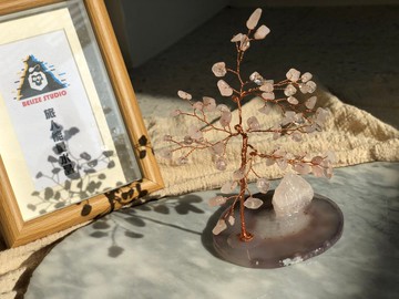 芊絲碧 坦然之石 粉水晶水晶樹【能量水晶守護者】