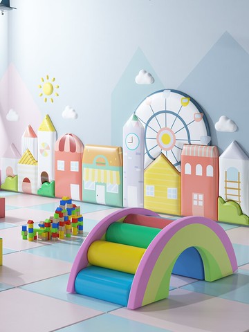 定制兒童防撞軟包墻貼幼兒園早教文化背景墻主題裝飾墻自粘防磕碰