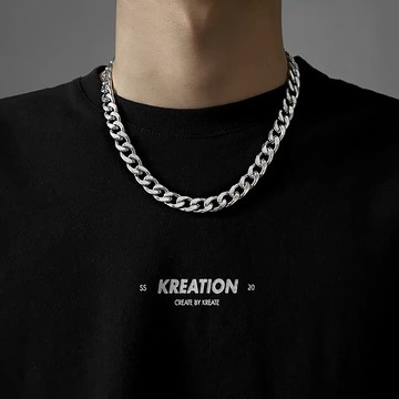 【20ss_select】韓國飾品 古巴項鍊 男生項鍊 嘻哈項鍊 女生項鍊 項鍊 表演項鍊 飾品 穿搭配件 鈦鋼 C10