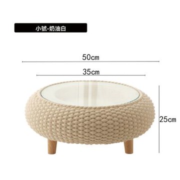 超微米-飄窗小桌 陽台迷你小茶桌 小型茶臺 榻榻米地臺桌 奶油風小桌子（小號）