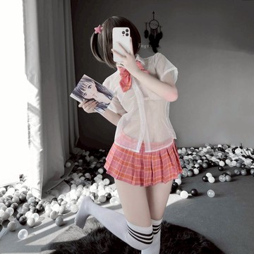 ❤️霏夜❤️台灣現貨天天出貨有發票❤️透視水手服 學生服 日式學生妹 百褶裙 制服誘惑 性感 Cosplay H8