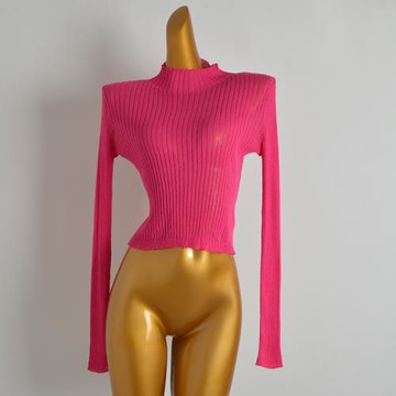 品牌外貿尾單早秋款純色百搭短款半高領顯瘦打底針織衫春秋季女