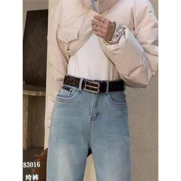 【琪琪】2024秋款新款時尚小個子顯瘦百搭加厚牛仔褲