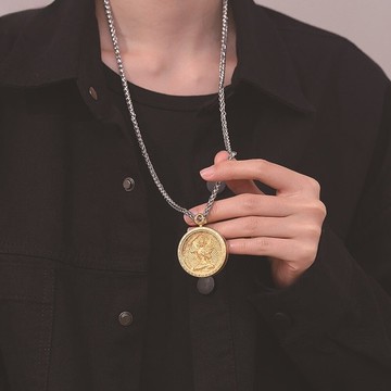 項鍊 本命年 飾品 護身符 十二生肖 鈦鋼項鍊 八大守護神 普賢菩薩項鍊 觀音菩薩 佛像 388