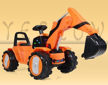玩具車 兒童電動挖掘機玩具車可坐可騎寶寶大號學步男孩挖土機滑行工程車