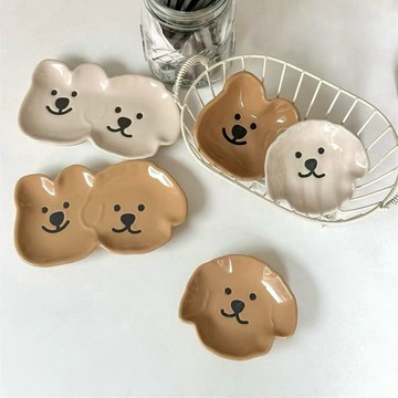 油碟 醋碟 調味碟 韓式調料碟 小碟子 陶瓷碟 碟子 三格碟子 陶瓷碗 調料碟 醬料碟 小菜碟 調味碟