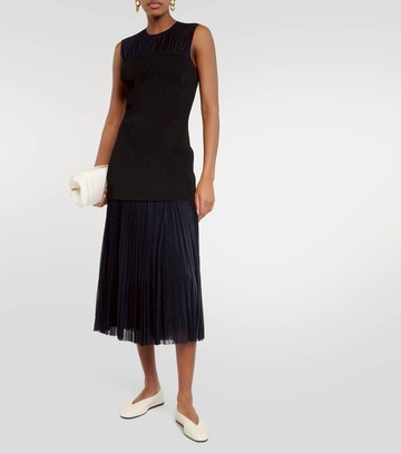 Proenza Schouler Niki pleated sheer jersey midi dress