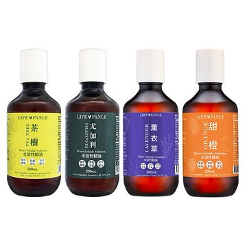 Life Fanle~水溶性 尤加利／茶樹／薰衣草／甜橙 精油(200ml) 款式可選