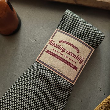 領帶 黑海 (黑與綠) 獵犬紋