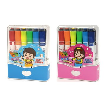 [家速配]成功可水洗印章彩色筆12色(顏色隨機出貨)