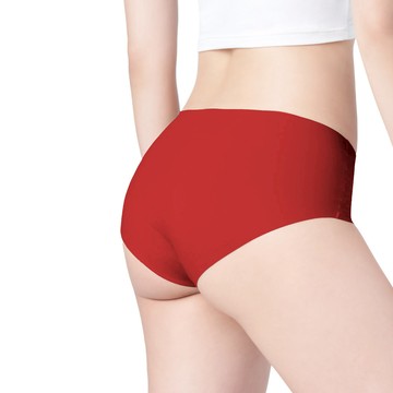 【完美無痕】輕薄抗菌無痕內褲-中腰 - M / 紅
